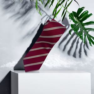 TEMU 남성용 버건디 & 화이트 넥타이 - 슬림핏 960-밀도 원단, 결혼식, 비즈니스 및 정장 이벤트용 클래식 대각선 디자인