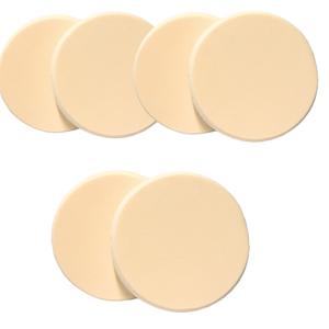 TEMU 6개입 대형 원형 메이크업 스펀지 - 습식 & 건식 퓨어블렌더 겸용, 베이지 컬러의 완벽한 매끄러운 발림성, 리퀴드, 파우더, 컨실러, 블러셔 호환 - 프로페셔널 & 데일리 메이크업 도구, 메이크업 블렌더, 세련된 디자인