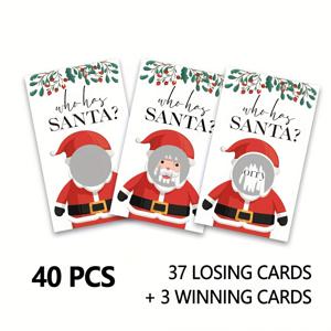 TEMU 40/80 크리스마스 스크래치 카드 게임 - 