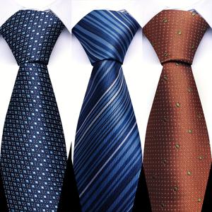 TEMU 3개 남성용 정장 넥타이 - 8cm 블루 & 단색 (네이비, 브라운, 블랙) - 자카드 직조 럭셔리 비즈니스 넥타이 (결혼식, 기업, 공식 행사용) - 내구성, 간편한 관리 - 남성, 기업복, 클래식 디자인에 이상적인 선물