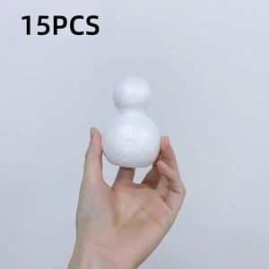 TEMU 15개 미완성 수제 폼 눈사람 공, 3D 폼 눈사람 키트, 크리스마스 장식, 휴일 및 트리 장식, 가정 및 창문 장식, 수제 용품, 크리스마스 장식, 휴일 장식품, 눈사람 디자인, 폼 눈사람에 적합, 폼블럭, 타원 스티로폼, 모형 케이크, 생일케이크 모형, 도자기 모양 스치로폼, 케이크 모형, 스티로폼볼
