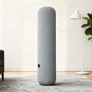 TEMU 1개 그레이 경추 베개 & 전신 지지 쿠션 - 등, 목, 허리, 척추 지원, 옆/등 자는 사람을 위한 요가 침대 베개, 손세탁 가능한 코랄 느낌 커버 (노필 기술) 여성용