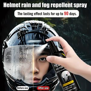 TEMU 헬멧용 김서림 방지 스프레이 - 차량 창문용 방수 김서림 방지 솔루션, 차가운 공기에서 습기를 방지하여 오래 지속되는 김서림 보호를 제공하며 헬멧, 차량 창문 및 욕실 거울에 적합합니다.