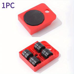 TEMU 4-in-1 고하중 가구 이동기 (잠금 캐스터 & 미끄럼 방지 고무 바닥 매트 포함) - 튼튼한 플라스틱 이동 시스템 (손잡이 포함), 다양한 표면 보호, 침대, 매트리스, 의자 - 스크래치 방지, 고하중 가구 이동기, 인체공학적 손잡이 디자인