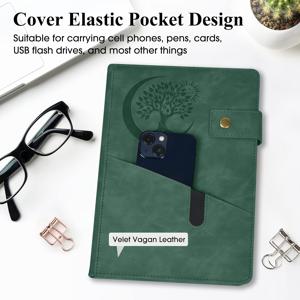 TEMU 남녀공용 A5 두꺼운 노트북 200페이지, 하드커버 가죽 펜 포함 일기장 - 작업, 학교, 데일리 다이어리 (새해 선물)|일기장