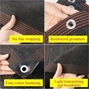 TEMU 90% 자외선 차단 선막 - 줄무늬 엣지가 있는 검은색 메쉬, 가벼우며 통기성이 좋음, 노화 방지, 발코니, 차고, 뒷마당, 수영장 및 잔디로 사용할 수 있는 내구성이 뛰어남 - 12x20, 10x13.1, 13.1x13.1 피트로 제공, 선막 네트 | 가벼운 네트 | 통기성이 좋은 천