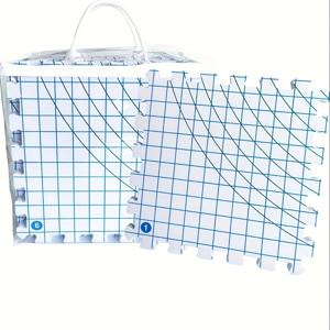 TEMU 9피스 니트 블로킹 패드 세트, 그리드 및 라운드 디자인 색상, 초두께 크로셰 보드 포함 100개 T핀과 보관 가방, 니터와 크로셰 작업에 이상적인 스탠다드 매트 키트