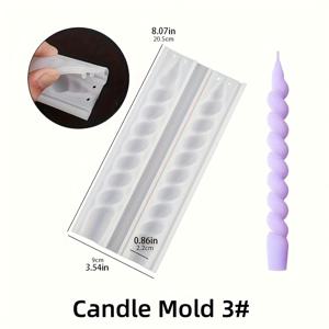 TEMU 스파이럴 캔들 실리콘 몰드, 원추형 캔들 실리콘 몰드, 아로마테라피 캔들 DIY, 스파이럴 롱 로드 캔들 몰드, 아로마테라피 캔들 DIY 만들기에 적합, DIY 홈 및 데이 장식