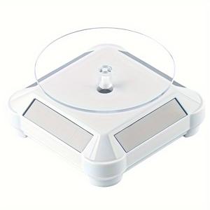 TEMU HOBBYWORKER 360도 회전 디스플레이 스탠드 - 보석, 비즈, 시계용 기본 조각 도구 - 불규칙한 모양, 시뮬레이션 일일 도구 디자인 - 이중 전원 (태양열 및 AA 배터리), 유리, 도자기, 도자기, 구리, 은과 호환 - 배터리 포함되지 않음