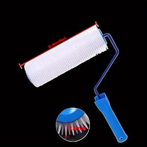 TEMU 길이 9인치의 못이 박힌 셀프레벨링 시멘트 바닥용 페인트 롤러 - 금속 및 플라스틱 제작 - 1/2인치 납 - 에폭시 바닥재 적용 및 몰탈 레벨링용 튼튼한 콘크리트 롤러