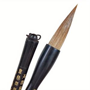 TEMU 서예와 그림을 위한 특별한 붓, 샌달우드 펜 홀더, 늑대털 붓, 서예 연습 붓, 서예 창작 및 그림 붓|캘리그라피