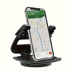 TEMU 모든 스마트폰과 호환되는 방수 및 안전한 차량용 360° 회전 모바일 폰 스탠드, 안전한 운전과 쉬운 내비게이션 보장