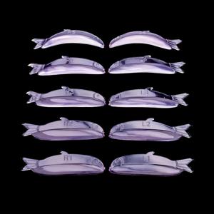 TEMU 10개입 물고기 모양 실리콘 속눈썹 키트와 재사용 가능한 라미네이션 패드 - 완벽한 속눈썹 펌을 위한 3D 속눈썹 컬러 액세서리