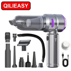 TEMU QILIEASY: 16000Pa 강력한 흡입력 핸드헬드 청소기, 100W 미니 휴대용 청소기, 호스 포함, 무선 차량용 블로워, 2000mAh*3 배터리, 3단계 속도 조절, 가정, 차량, 야외 청소용