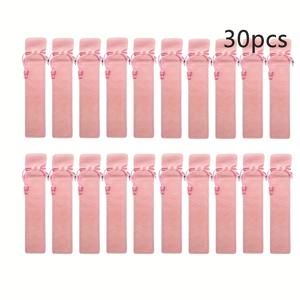 TEMU 30개 벨벳 끈형 단일 연필 파우치 펜 홀더 세트, 만년필용 선물용 펜 케이스 (네 가지 색상)|필통|에코백