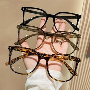 TEMU 남성과 여성에게 적합한 3개 세트의 레트로 클래식 패션 안경, PC 소재와 렌즈, 스타일리시한 라운드 프레임, 블랙, 브라운, 패턴 디자인, 캐주얼 또는 공식적인 착용에 적합한 패션 안경, 일상용 패션 안경