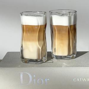 TEMU 1개/2개 유리 머그컵, 북유럽 스타일 불규칙 투명 커피 머그, 집과 사무실용