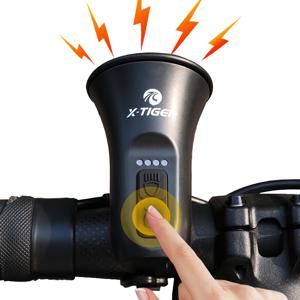 TEMU X-TIGER 충전식 자전거 경적, 큰소리 자전거 경적, 자전거 벨, 자전거 경적, 쉬운 설치, 산악자전거/스쿠터/전기자전거용, 스쿠터 경적,전기 자전거 액세서리,휴대용 호른,컴팩트 디자인,튼튼한 구조,내구성 있는 구조,쉬운 설치 호른,출퇴근자,도시 사이클리스트