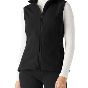 TEMU 여성용 경량 방풍 플리스 조끼 - 슬리브리스 스탠드 칼라, 지퍼 포켓, 러닝, 하이킹, 골프 및 야외 활동용 부드러운 통기성 소재 (핑크)