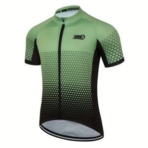 TEMU 남성용 퀵드라이 사이클링 저지 - 수분 흡수 통기성 지퍼업 셔츠, 후면 포켓 포함, 스트레치 슬림핏 반팔 바이크 및 MTB & 아웃도어 스포츠용 - 봄 여름 가을 액티브웨어, 사이클링 액세서리, 세련된 스포츠 디자인, 수분흡수 원단