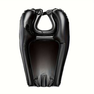 TEMU 1개 인플레이터블 샴푸 볼 베이스인 - 휴대용 PVC 침대 옆 머리 감기 시스템, 부풀림 설치 (외부 없음) - 노인, 임산부, 가정 및 병원용 - 가벼운 침대/샤워 의자 호환, 목욕 보조기, 세면대, 샴푸 침대, 노인용 샴푸 세면대, 샴푸