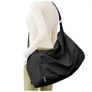 TEMU 여성용 가벼운 고품질 나일론 짐백 조절 가능한 스트랩, 대용량, 건습 분리 구획, 독립 신발 수납공간 포함 여행 및 요가 트레이닝 백 - 화이트