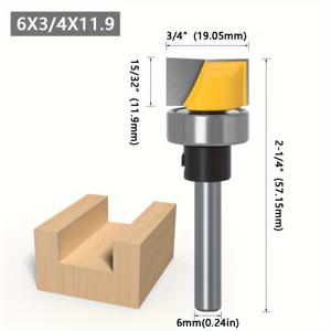 TEMU 1개, 6mm 1/4인치 8mm 라우터 비트, 바닥 카바이드 비트 청소, 슬롯팅 컷팅, 표면 청소, 레벨링 컷팅, 가장자리 다듬기 기계 및 목재 밀링을 위한 목공 도구