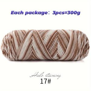 TEMU 300G 컬러풀한 세그먼트 염색 무지개 원단 다색 그라데이션 짜임 수제 DIY 원단 로프 재질 스웨터, 모자, 스카프, 스웨트, 코트, 신발 및 기타 의류 제작에 적합 1개 = 3 = 300G