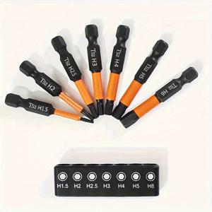 TEMU 7피스 자석 육각 헤드 렌치 & 드릴 비트 세트 - 1/4