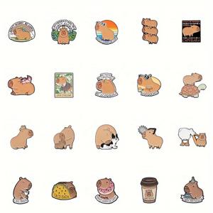 TEMU 20개 카피발라 브로치 세트, 기니피그 소동물 세트, 조합 브로치, 메탈 페인트 배지, 의류 액세서리, 칼라 핀