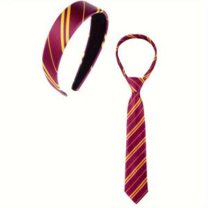 TEMU 마법사 의상 액세서리 2개 세트 넥타이 + 헤어밴드