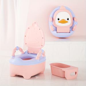 TEMU 1개 귀여운 오리 디자인 어린이용 플라스틱 변기 훈련용 화장실, 큰 사이즈 서랍 포함, 쉽게 청소 가능, 내구성 있는 PP 소재, 남아와 여아 모두 적합