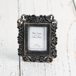 TEMU 빈티지 브론즈 레진 사진액자 - 홀로우드 엠보싱 테두리와 랜덤 인서트 포함, 수직형 미니 사진액자, 레트로 테이블탑/데스크 장식용, 내구성 강한 레진 사진액자, 사무실용