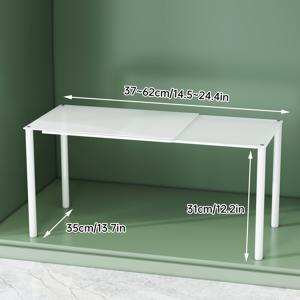 TEMU 조절 가능한 싱크대 아래 주방 캐비닛 정리대 - 분할판이 있는 냄비, 그릇, 주방용품용 금속 수납 선반, 작은 공간에서 공간 절약에 이상적, 주방 정리 및 수납용|사각싱크볼