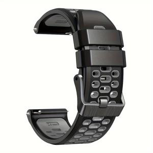 TEMU 24mm 실리콘 스트랩 - Suunto D5/7 손목밴드, Suunto 9/9 Baro/Spartan Sport/Wrist HR Baro 스마트워치 스포츠 교체 스트랩, 편안하고 내구성 있는 남성 패션 스트랩