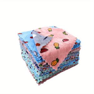 TEMU 10장 팩 주방 행주, 현대적인 스타일, 초흡수성 산호 양털, 세척 가능한 빠른 건조 타월, 정사각형 합성 섬유, 손세척만 가능, 우주 테마, 컴팩트 디자인