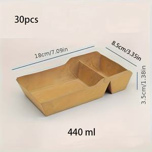 TEMU 30개 1회용 종이 상자, 2칸 구획, 식품 안전, 감자튀김, 치킨너겟, 팝콘용, 크리스마스, 할로윈, 부활절, 하누카, 추수감사절 파티 용품 포함
