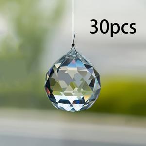 TEMU 30개 0.8인치 유리 비즈, 다면체 컷 물방울 모양, , 발코니, 주방, 정원 장식, DIY 비즈 스트링, 쥬얼리 만들기 용품 - 햇살 펜던트 크래프트 세트