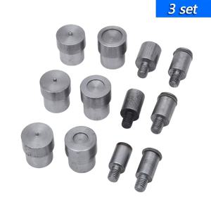 TEMU 금속 패스너 3세트, 스냅 패스너 몰드 4세트, 스테인리스 스틸 중량급 스냅 패스너 몰드, 핸드 프레스 기계, 의류, 가죽, 655/633/831 버튼에 적합한 이음새 없는 버튼