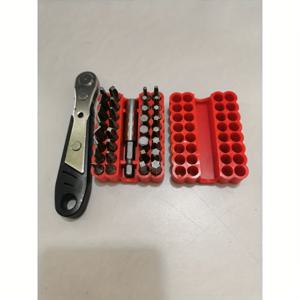 TEMU 34개 래칫 렌치 세트, 철 구조, 양쪽 머리 조절 가능, 컴팩트 디자인, & 벤트 핸들 포함, 크로스 & 플랫 스크루드라이버, 좁은 공간용 육각 & 스타 드릴 비트 포함