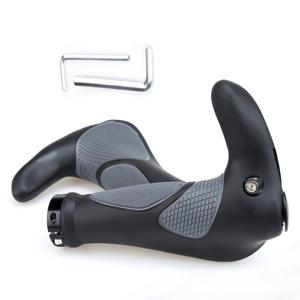 TEMU 1 쌍 인체 공학적 산악 자전거 핸들바 그립, 미끄럼 방지 고무, 산악 자전거 및 차량을 위한 편안한 디자인, 손 피로 감소, 데이, 부활절, 어머니의 날, 추수감사절, 크리스마스에 적합 - 검정