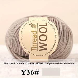 TEMU 10개입 메리노 울 얀 1팩, 1팩 500g, 길이: 50그램당 약 100미터 (109야드)로 추정, 290 중간 두께, 손 염색 니트 스웨터, 스카프, 모자 및 따뜻한 의류 재료 - 멀티 컬러 그라데이션, 질감, 거친 혼방