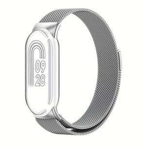 TEMU Xiaomi Mi Band 9/8 스트랩 여성/남성용 밀라노 스틸 비즈니스 스트랩, 메탈 스테인리스 스틸 스마트 브레이슬릿 손목밴드 Miband 8/9 스마트워치 액세서리