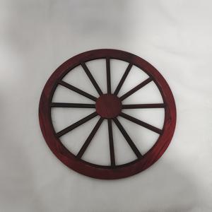 TEMU 나무 마차 바퀴, 장식용 목재 바퀴, 옛 서부 스타일의 마차 바퀴 장식 빈티지 러스틱 벽걸이 나무 카트휠 장식 정원 바 파티오 차고용 30cm