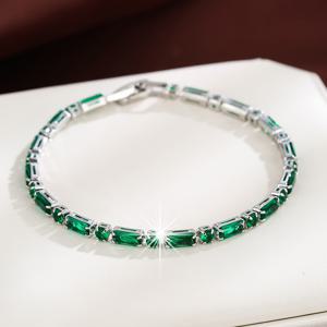 TEMU 여성용 레드 & 골든 직사각형 큐빅 합성 지르코니아 팔찌 - 골드톤 스페이서가 돋보이는 우아한 럭셔리 핸드 체인, 버건디/가넷 컬러 주얼리, 데일리웨어, 파티, 웨딩용 - 내구성 있는 CZ 생일, 기념일 선물, 여성용 주얼리, 여성용 팔찌, 보석류, 여성용 팔찌, 여성용 우아한 팔찌, 팔찌, 우정 팔찌