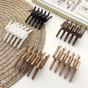 TEMU X자형 솔리드 컬러 헤어클립 5개 세트, 캔디 컬러 & 커피 컬러 매트 무봉제 플러피 헤어클립, 여성용 심플 헤어클립, 모든 헤어타입에 적합, 데일리 아웃팅, 티파티, 사진 촬영 및 헤어 액세서리로 적합, 사진 촬영 액세서리,헤어 스타일링, 디자인,X자형 클립,매끄러운 질감,가벼운 클립,스타일리시 헤어핀,멀티팩 헤어핀,데일리 웨어,패션 애호가