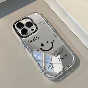 TEMU 아이폰17/17Air/17promax/16/16 Pro Max/15/14/13/12/11 시리즈용 소형 크리스마스 선물 거울 휴대폰 케이스, 고급 메이크업 거울 보호 케이스, 거울로 사용 가능, 자신, 베프, 여자친구를 위한 완벽한 선물