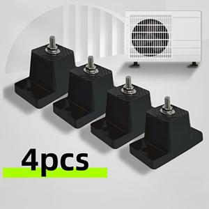 TEMU 에어컨 진동 방지 고무 패드, 소음 감소, 에어컨 작동 진동 소음 35dB까지 감소, 평온한 공간, 초강력 방수 고무 재질, -40℃에서 +120℃까지 극한 환경 성능이 안정적, 스플릿/중앙 에어컨/아웃도어 유닛에 완벽하게 맞춰집니다.|실외기없는에어컨