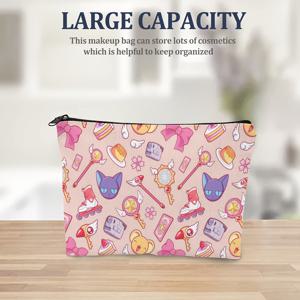 TEMU 카드캡터 사쿠라 컴팩트 메이크업 포켓 - 여행 중 빠른 리프레시를 위한 이상적인 액세서리 A4