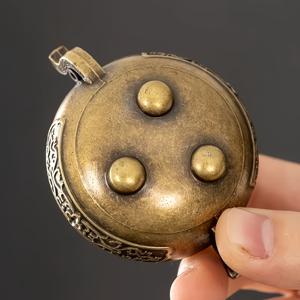 TEMU 브론즈 향로 - 3개의 황금 구슬이 달린 금속 향 스탠드, 요가 명상, 침실 장식, 휴일 선물 (크리스마스, 할로윈, 부활절, 추수감사절) - 전기 필요 없음